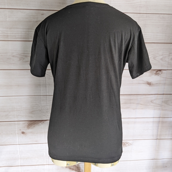 Wine Not Merry Christmas Short Sleeve Tee in Black and Red Size Medium - Picture 8 of 11